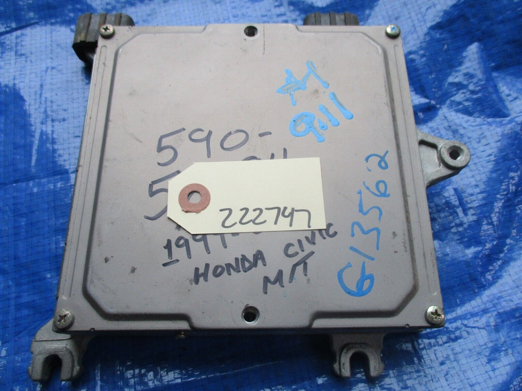 99-00 Honda Civic D16Y7 engine computer ecu obd2a 37820-P2E-C12 manual 222747