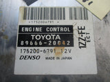 2001 Toyota Celica GT engine computer ECU ECM 89666-20042 175200-6791 DENSO