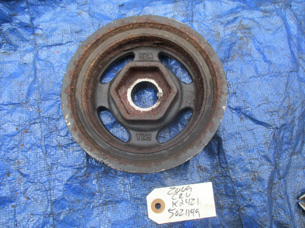 07-11 Honda CRV K24Z1 crankshaft pulley assembly harmonic balancer OEM K24 K24Z6