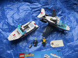 1993 Lego 6344 Police jet speed justice boat air plane vintage complete set