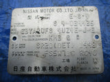 1998 Nissan 240SX S14 JDM chassis model ID tag collector piece SR20 DET RARE