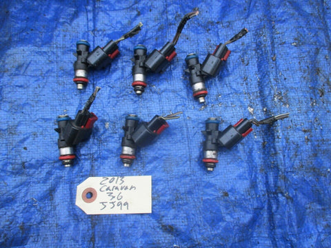 2013 Dodge Caravan 3.6 fuel injectors set OEM 0280158233 Dodge 05184035AD V6 JJ