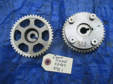 03-05 Honda Accord K24A4 camshaft cam gears set OEM K24 engine motor RAA pair FE