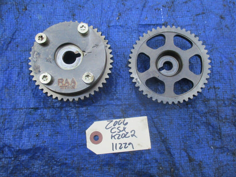 06-08 Acura CSX K20Z2 camshaft cam gear VTC set OEM K20 K20Z engine motor RAA 11